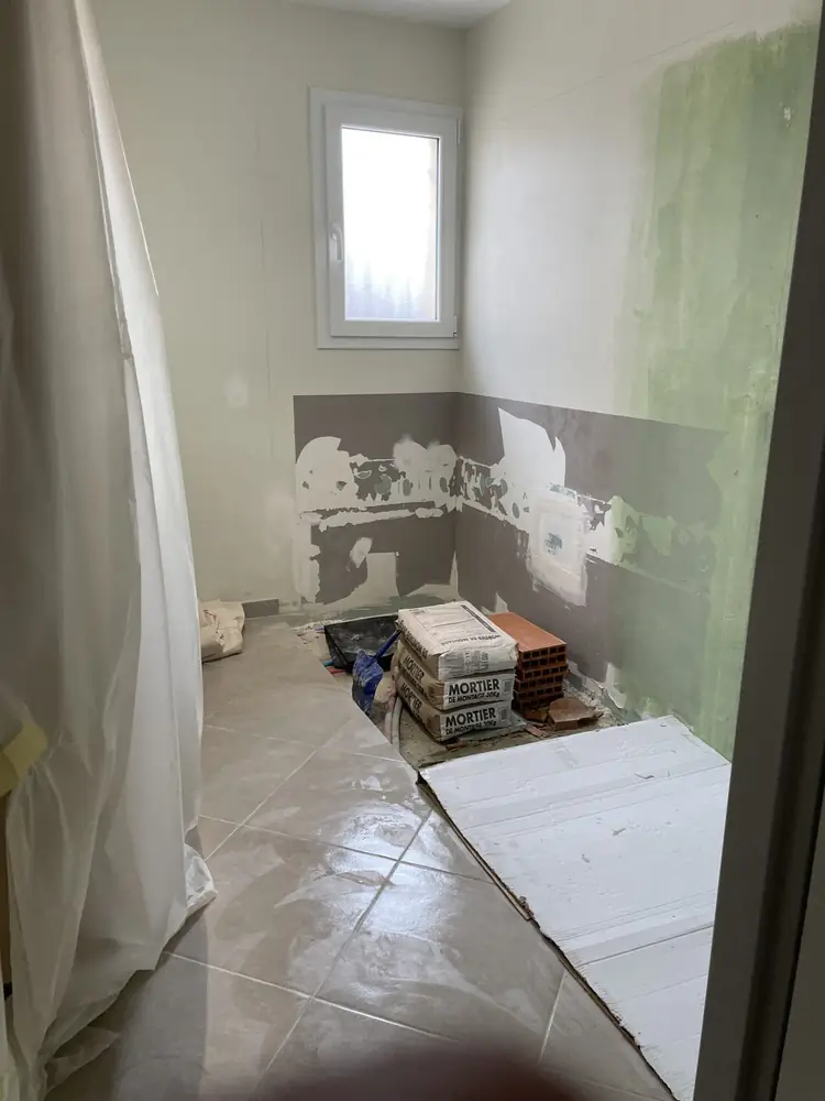 Rénovation salle de bain en cours à Montpellier